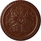 Ekena Millwork Emeryville Ceiling Medallion, Hand-Painted Burnished Mahogany Crackle, 16 7/8"OD x 5/8"P CM16ERBMC - alternate 1